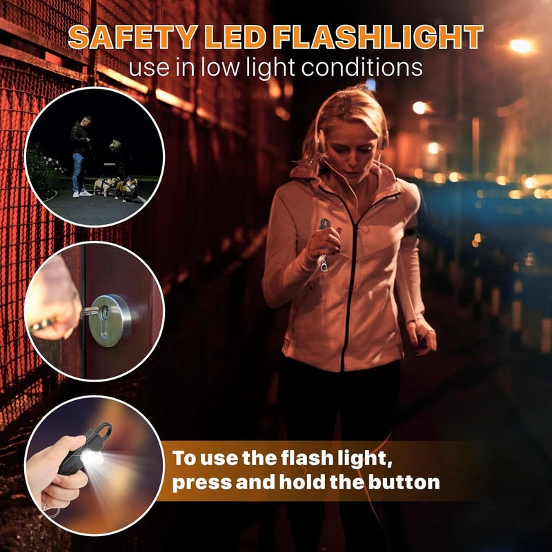 VIGOROAD Safe Sound Personal Alarm, 2 Pack 130 dB Loud Siren Song Emergency Security Alarm Keychain with Strobe LED Light, Personal Sound Safety Siren for Women, Men, Children, Elderly - Image 4